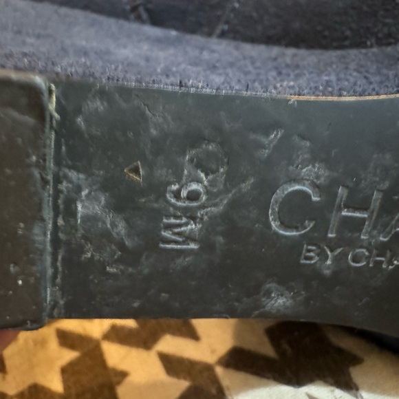 Suede knee high boots , wedge heel Navy Charles David - Picture 9 of 14